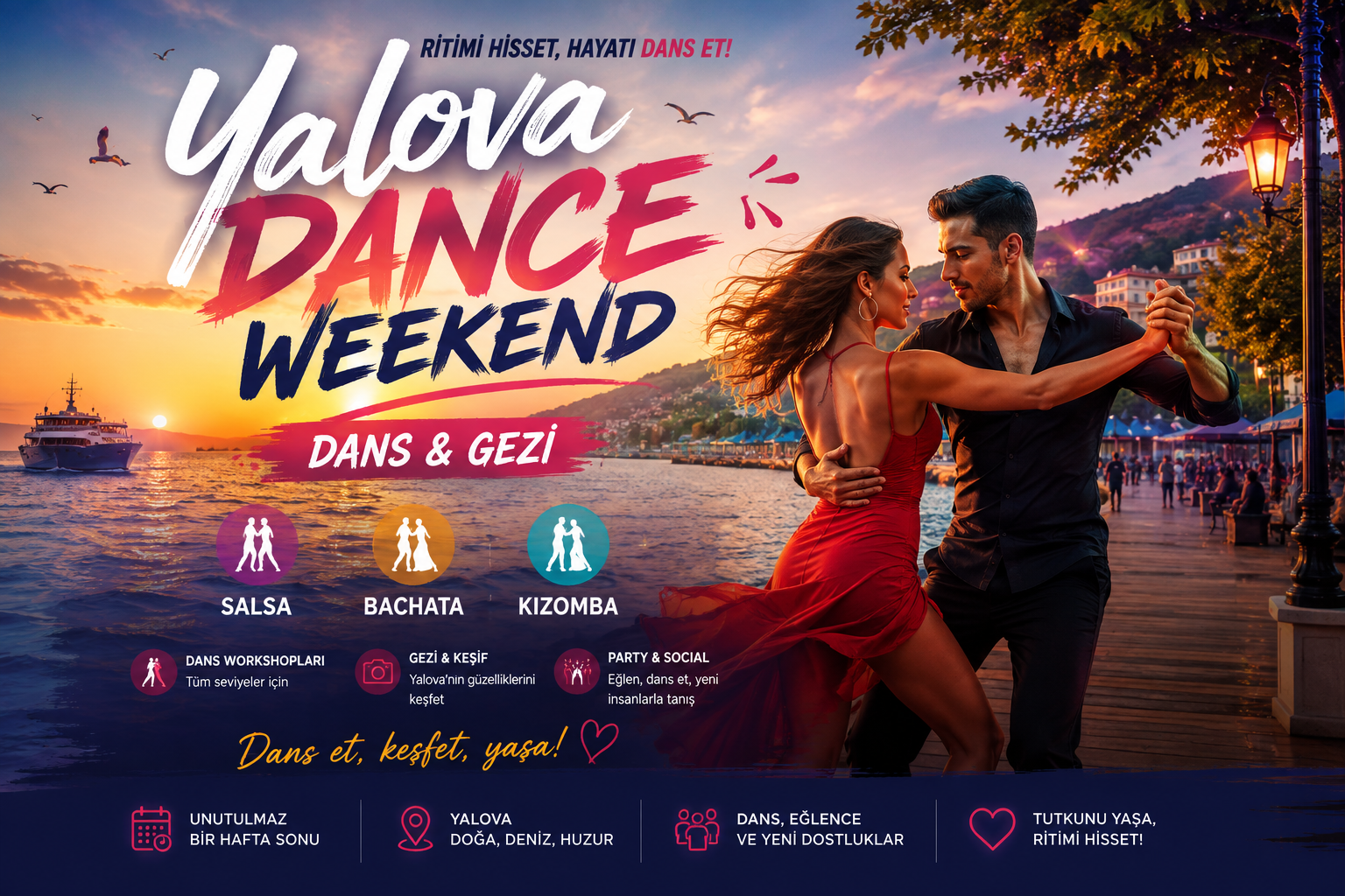 Yalova Dance Weekend - Salsa Bachata Kizomba Dans ve Gezi